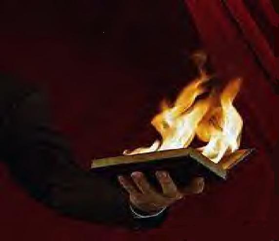 Burning Book in Church